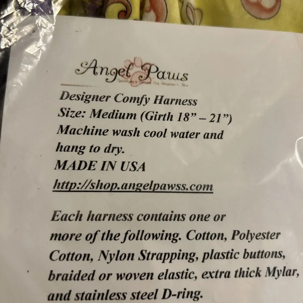 Angel Paws Dog Shirt Animal Print Girth 18